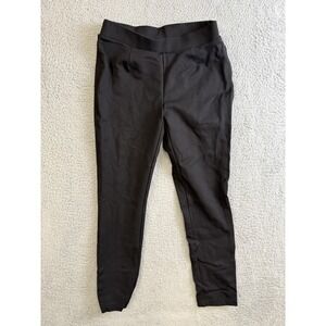 DKNY Pants Womens Medium Black Pull On Ponte Skinny Stretch Ankle Leggings